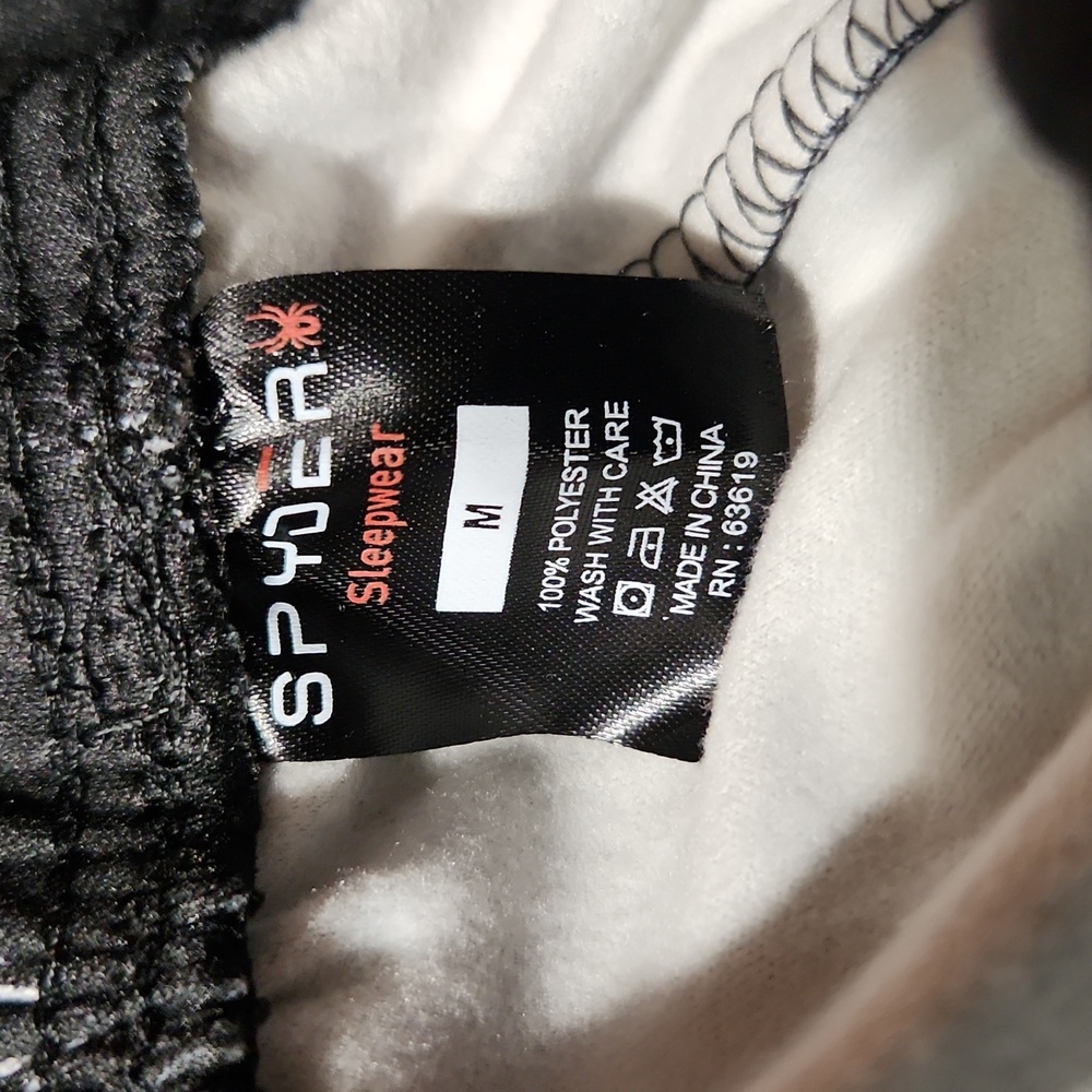 NWT Spyder Black Graphic Men's Jogger Loungewear Pants Size Medium - Picture 7 of 8
